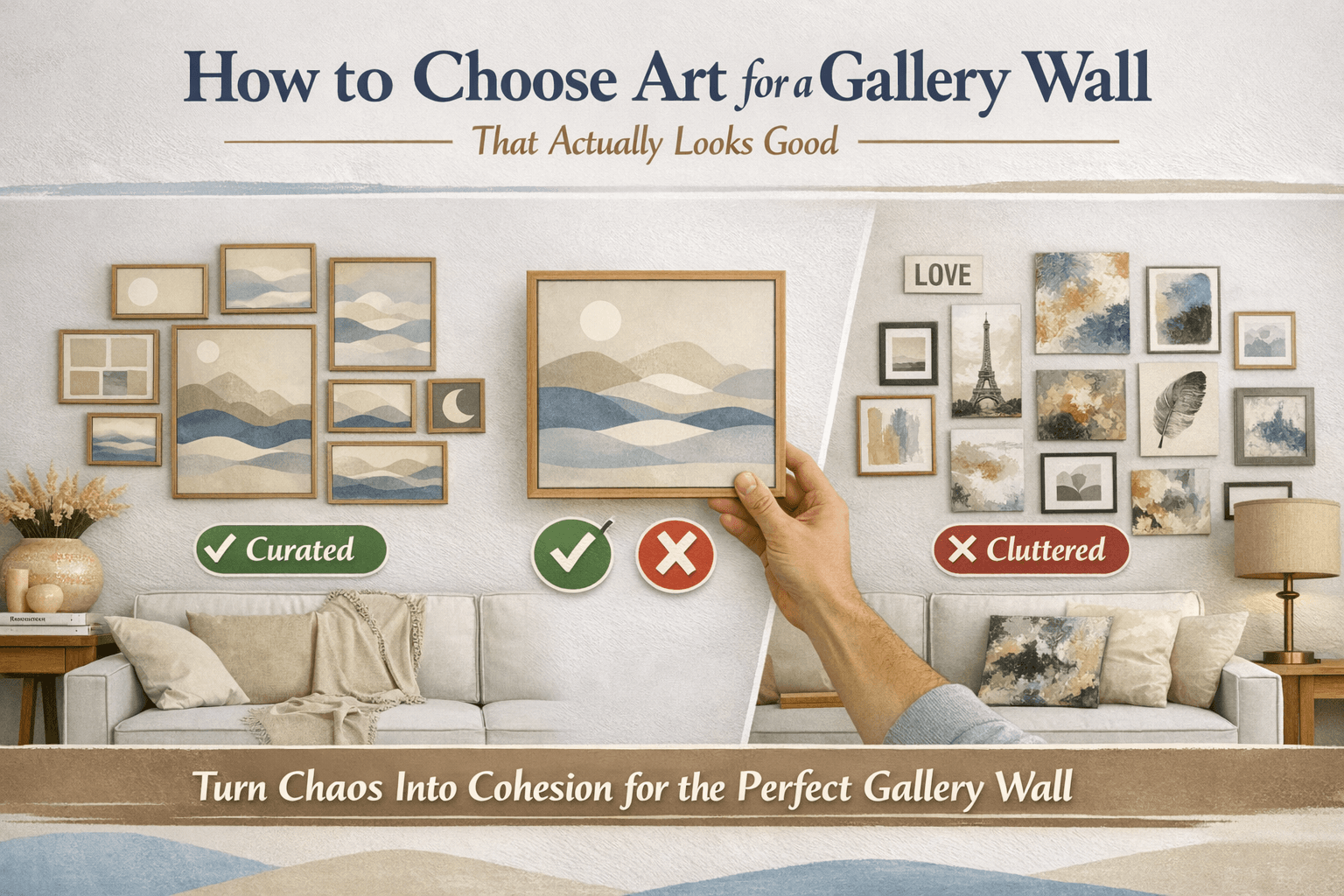How to Choose Art for a Gallery Wall (Without Making It Look Messy)