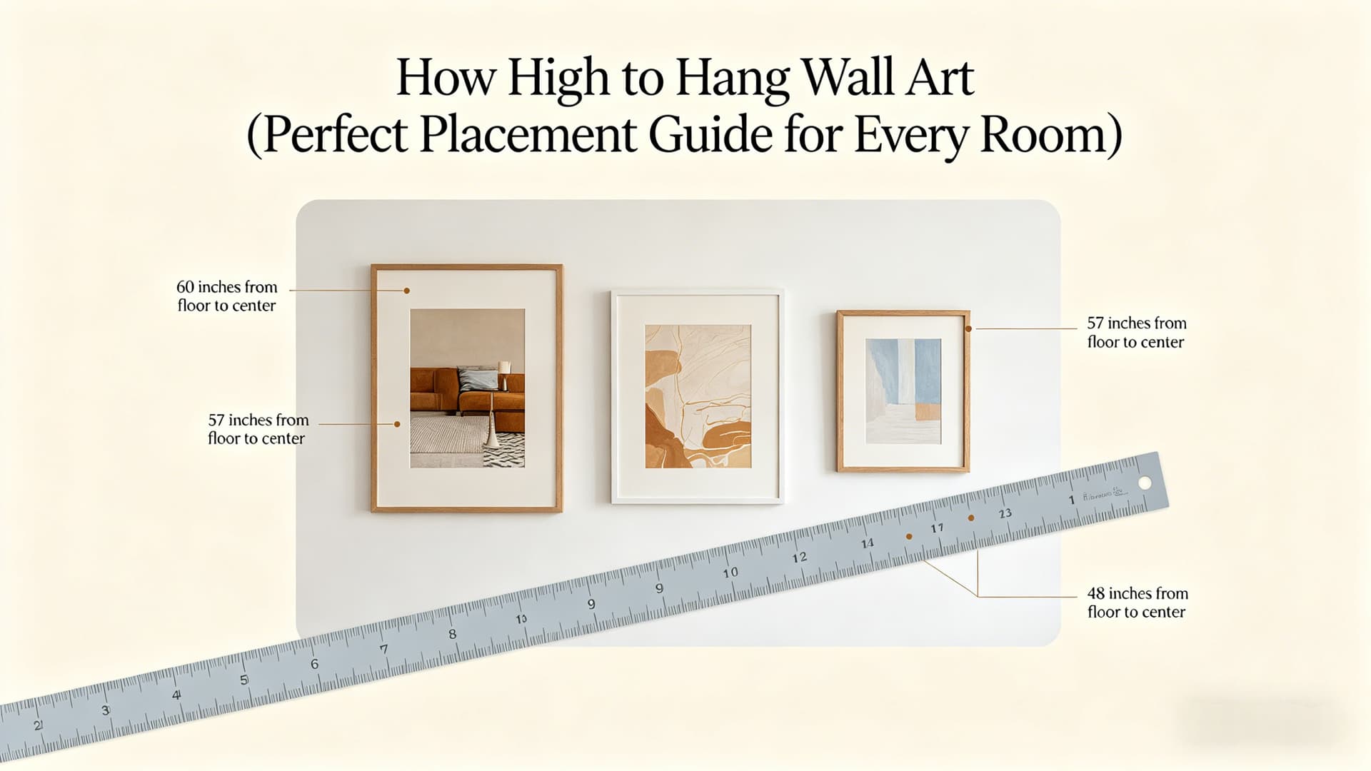 How High to Hang Wall Art (Perfect Placement Guide for Every Room)