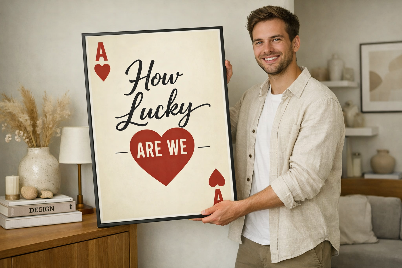 How Lucky Are We Wall Art