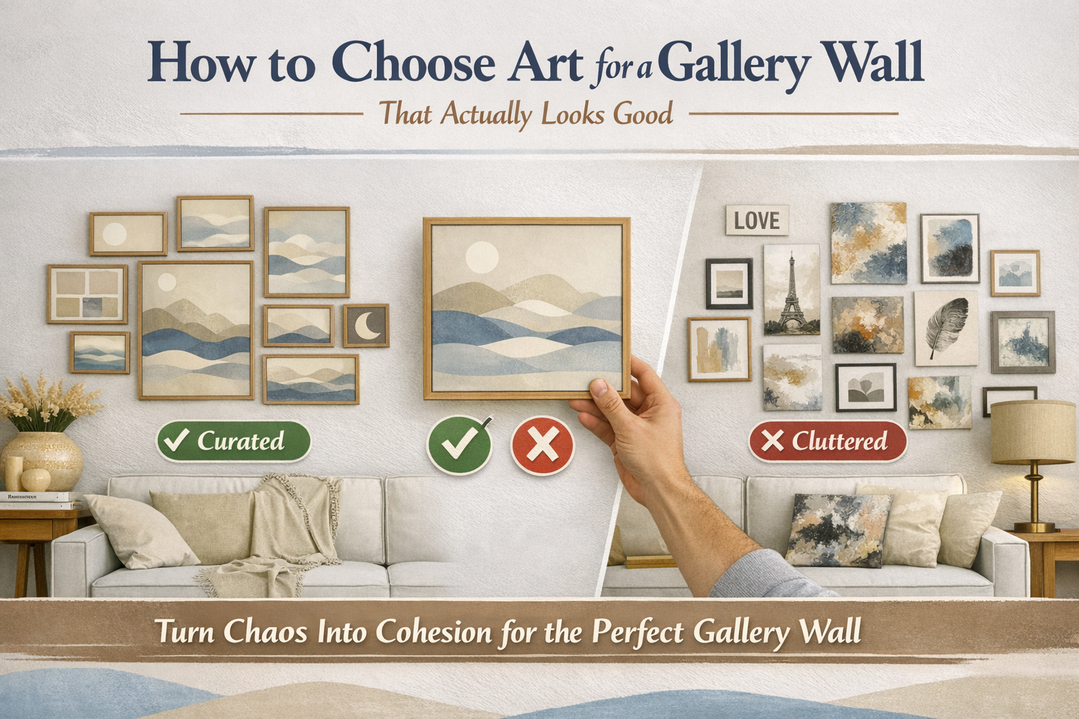How to Choose Art for a Gallery Wall (Without Making It Look Messy)