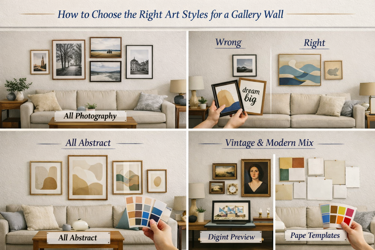 Choosing the Right Art Styles for a Gallery Wall