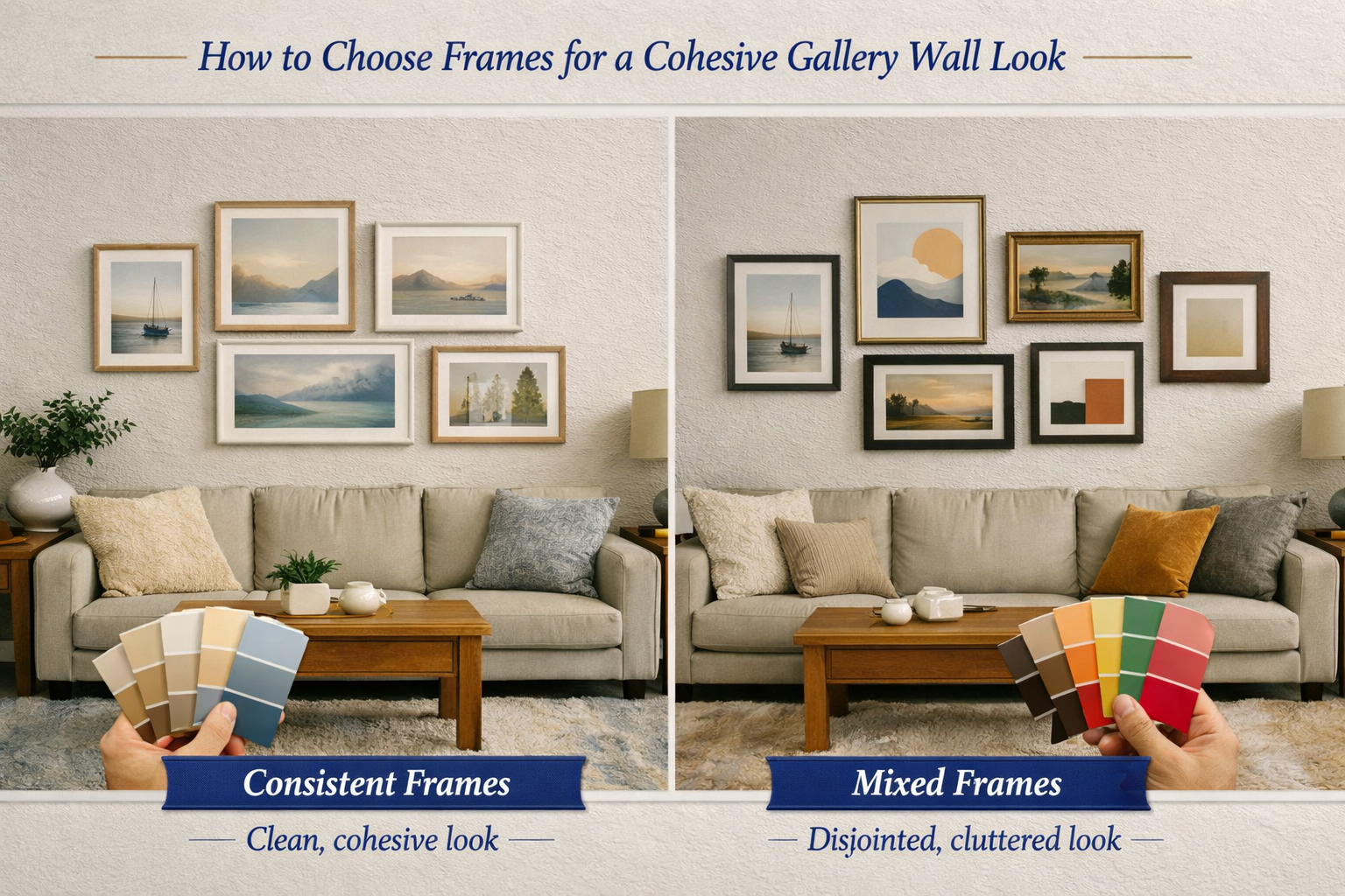 How to Choose Frames for a Gallery Wall