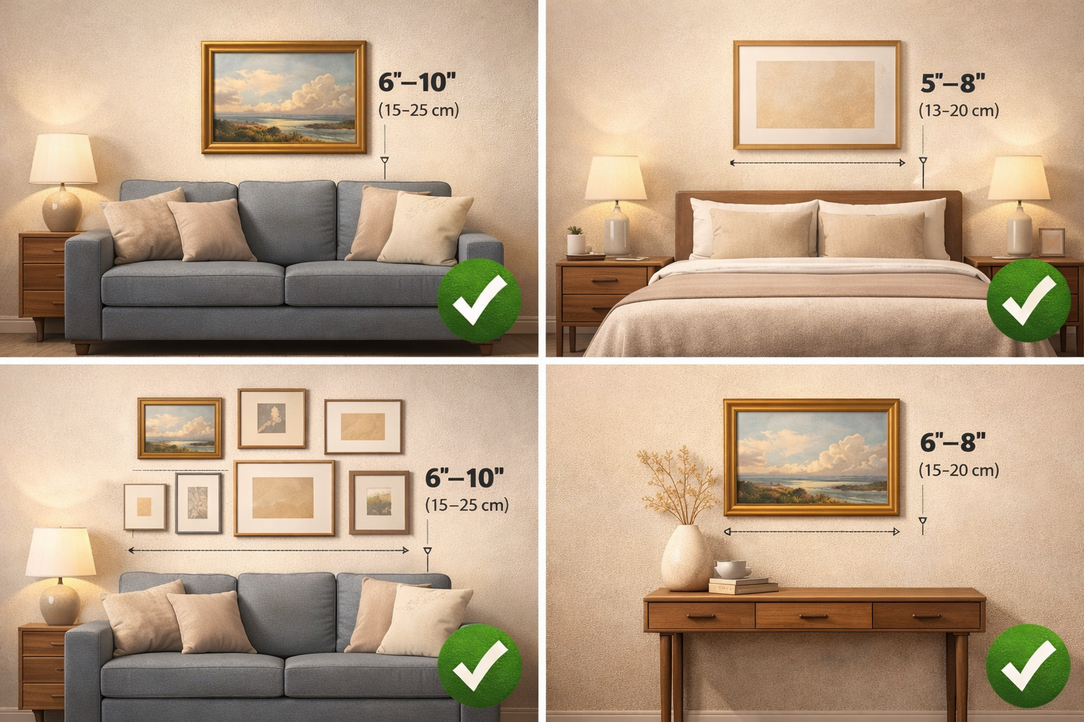 How High to Hang Wall Art Above Furniture